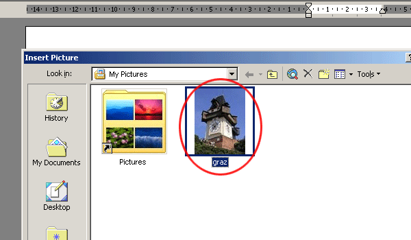 Insert Picture dialog box