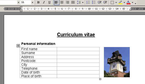 word file with picture